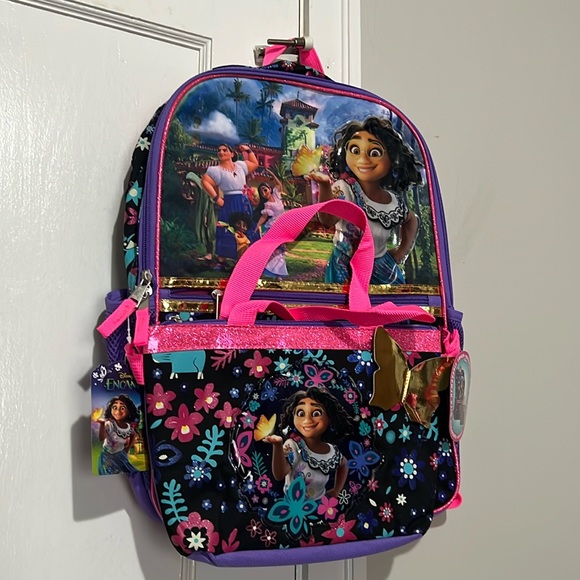 NWT Disney Encanto Girls Backpack 17in H with Lunch tote - Picture 1 of 8
